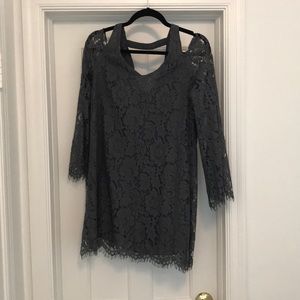 Gray long sleeve dress